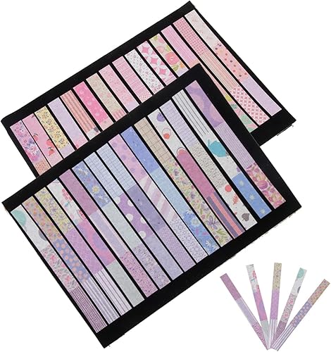 2 juegos de calcomanías naturales decorativas de papel, suministros de arte, tira autoadhesiva, cinta adhesiva de basura, papel estético de flores