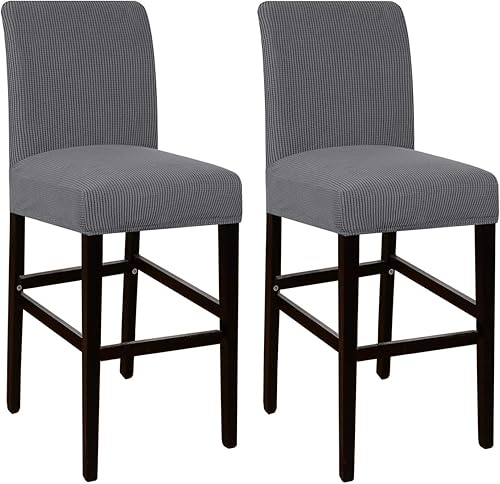 Miniatura 36 de Flamingo P Bar Stool Covers with Backs Bar Stool Seat Covers Barstool Covers Slipcovers Counter Height Bar Stool Chair Covers Removable Washable for