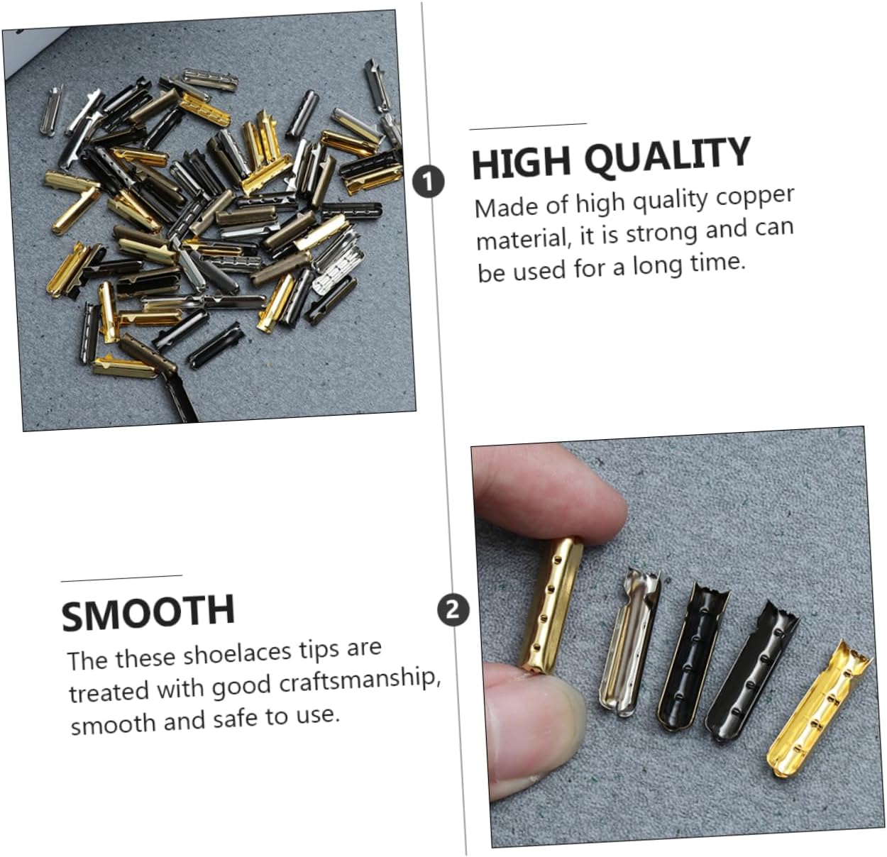 300pcs Metal Tips Replacement Ends Colors for Sneakers Canvas and Projects Easy to Use Accessories