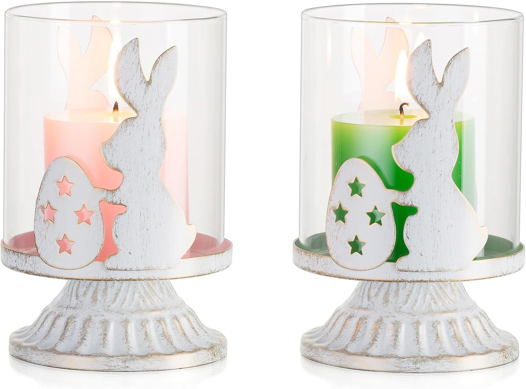 Dreamlight Theelichthouder lentedecoratie UFO - droomlicht klein theelicht glas tafeldecoratie bruiloft Pasen geschenken voor vrouwen Moederdag - roze roos - 18 cm