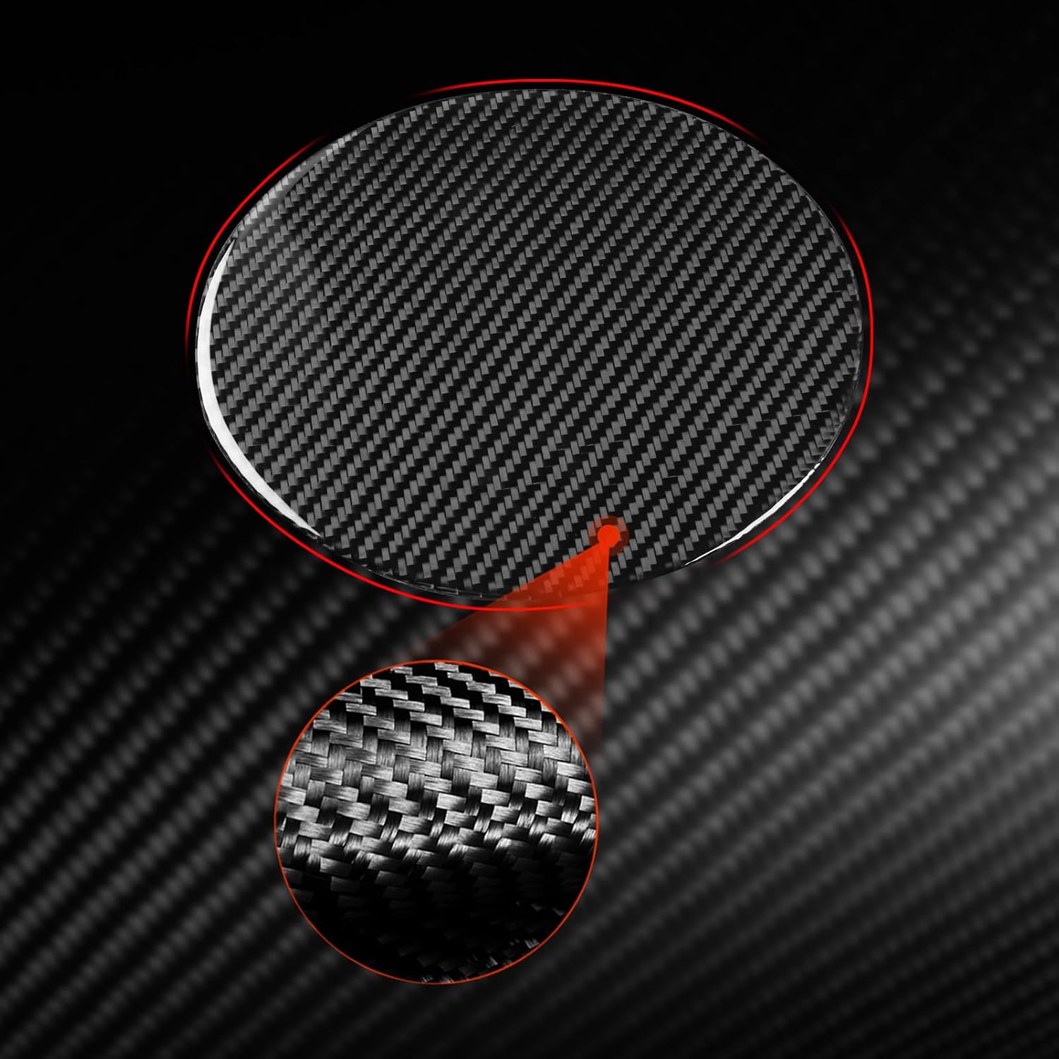 Real Quality Carbon Fiber Trim Compatible with Jaguar F-Type 2013-2024 Car Fuel Tank Cap Sticker Decor Auto Exterior Accessories Cover Black