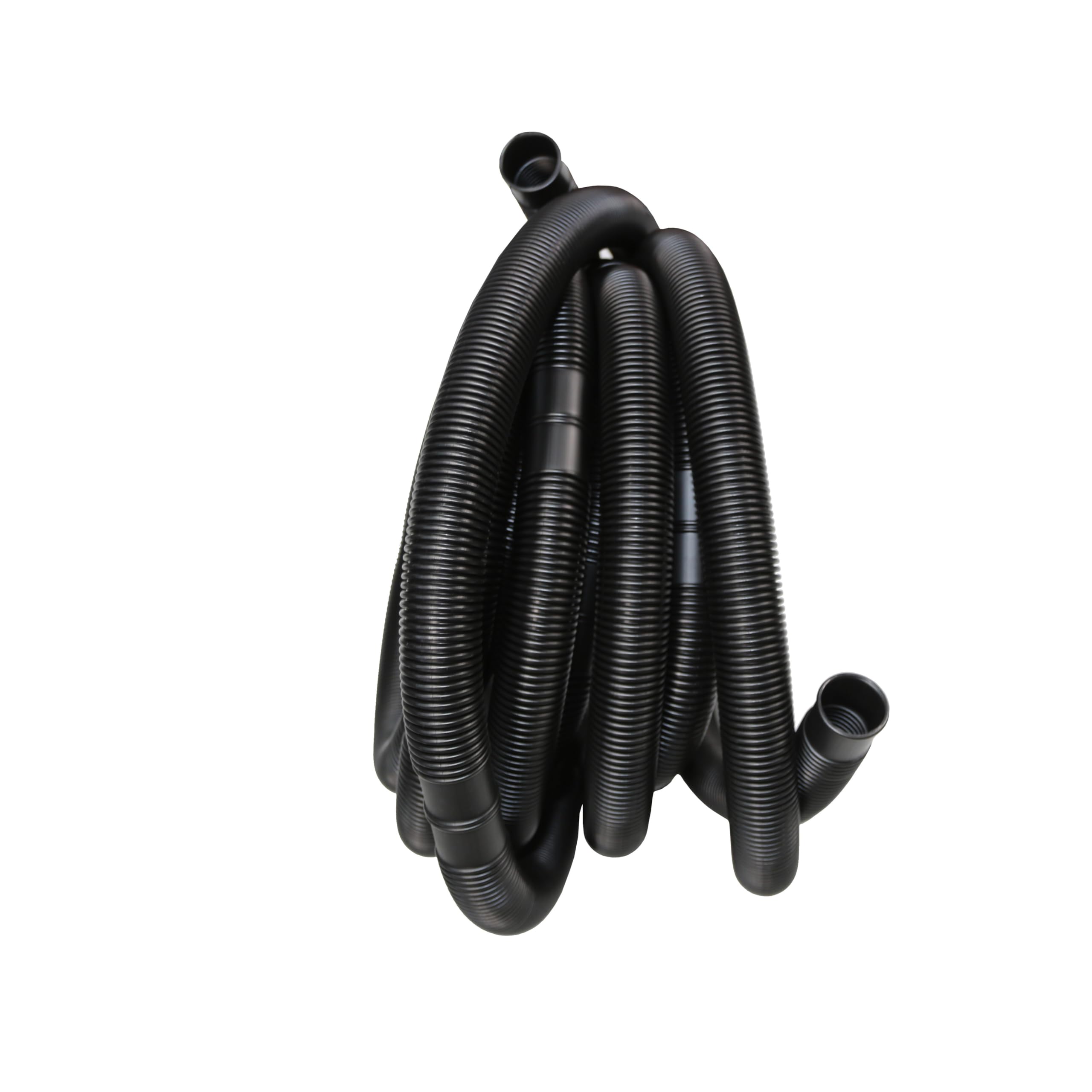 HAF® Tubo per piscina di alta qualità, 38 mm, nero, 12 m, per giardino e piscina, con 2 fascette in acciaio inox, tubo per piscina, tubo pompa – Qualità: Made in Germany