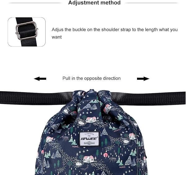 Impermeable Casual Mochila con Cordón Grande Deporte Bolso de Gimnasia Mochila de Cuerda Unisex para Mujer Hombre Vida Cotidiana Aire Libre Yoga Escuela Playa Nadar - 5