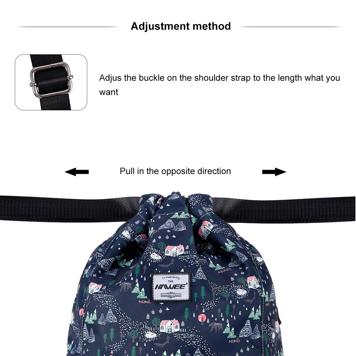 Impermeable Casual Mochila con Cordón Grande Deporte Bolso de Gimnasia Mochila de Cuerda Unisex para Mujer Hombre Vida Cotidiana Aire Libre Yoga Escuela Playa Nadar — view 5