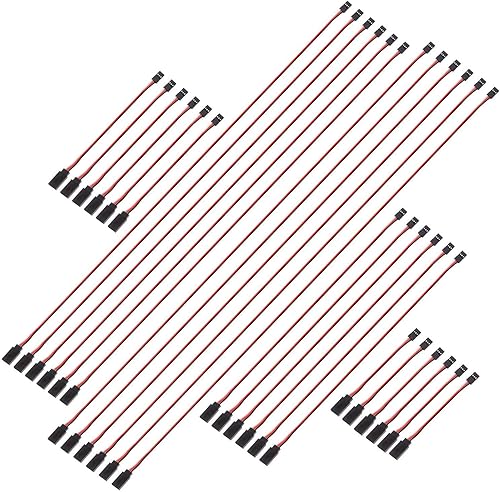 30 cables de extensión de 3 pines macho a hembra para servo extensión de conexión, tablero de control remoto, piezas de control remoto, 5 tamaños
