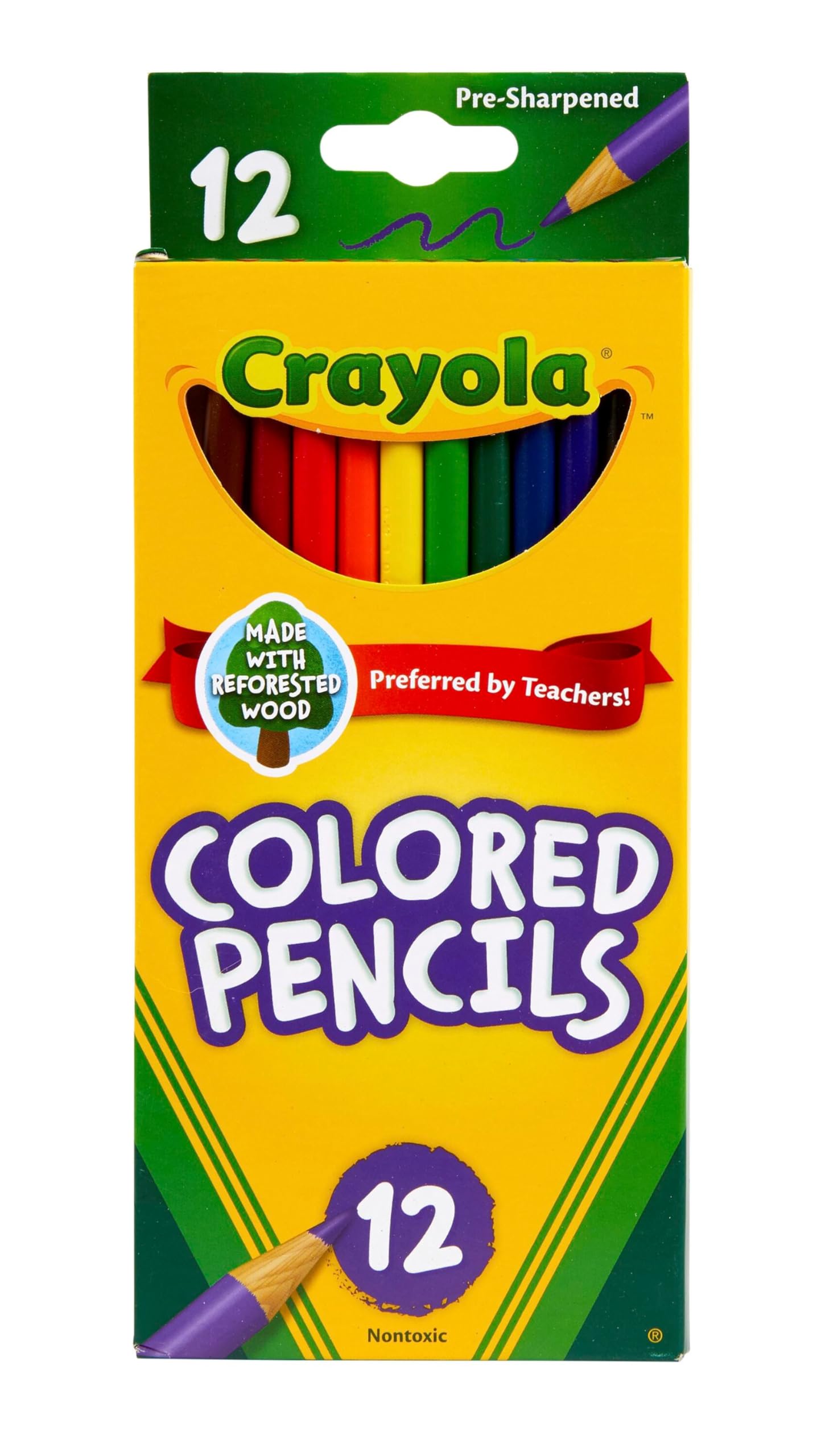Crayola 68-4012 Colored Pencils, 12-Count, Assorted Colors (Pack of 6)