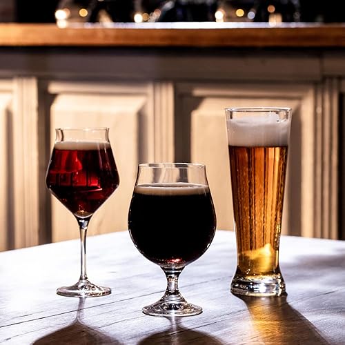 Miniatura 6 de Krosno Selección de vasos de cerveza, juego de 6, 2 x 14.2 onzas, 4 x 16.9 onzas, Craft, Pilsner, Ale, IPA, degustación de cerveza, hecho en Europa