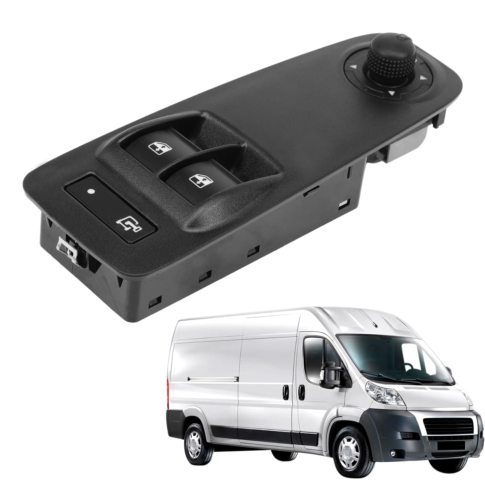 Interruttore alzacristalli console lato guida compatibile Jumper II Ducato III Boxer 735532905 1608705680 1606921480