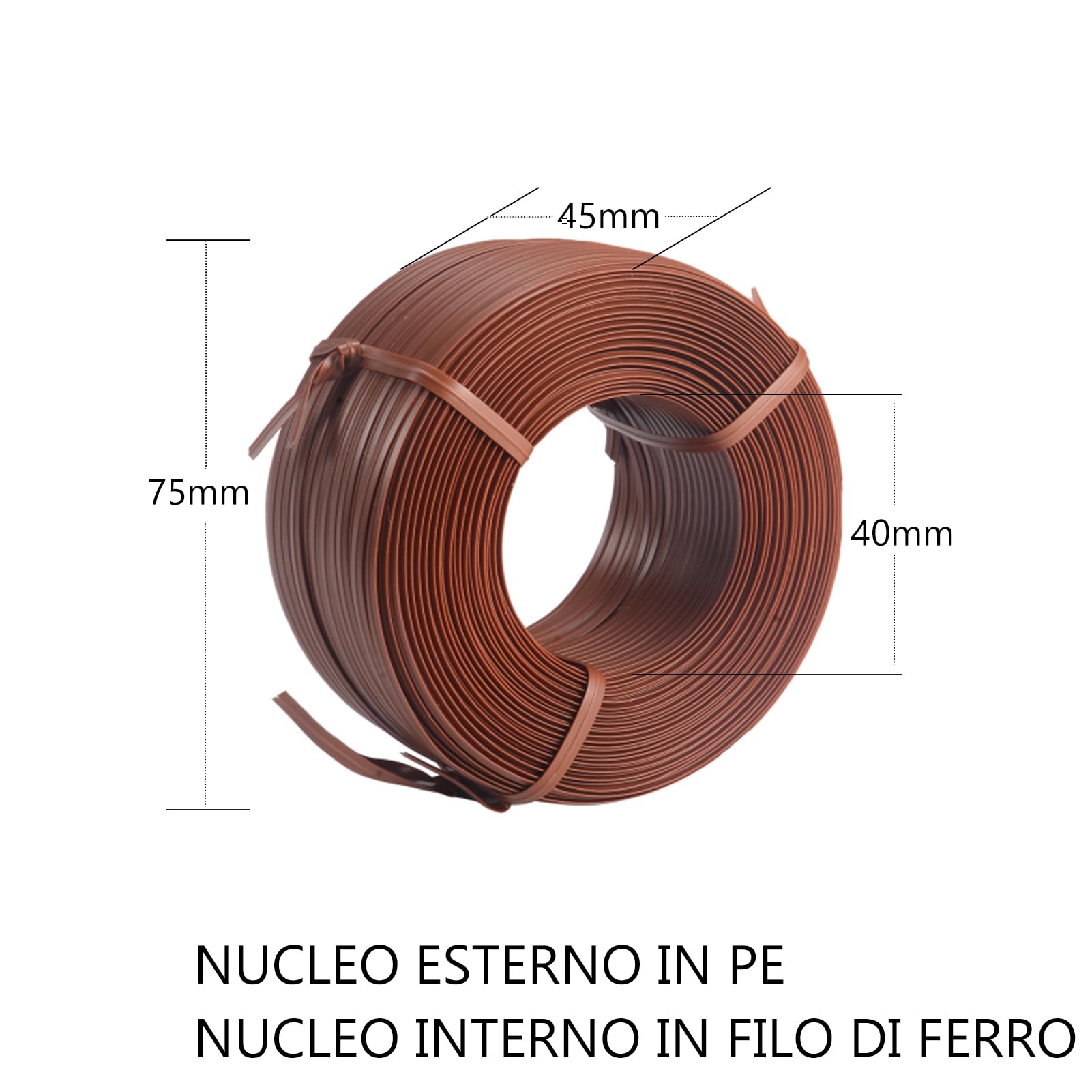 Laecabv Rolos para legatrice per vigneto a batteria LA-BZ03, con 4 bobine da 90 metri ciascuno190g, PE Núcleo exterior, núcleo de alambre de hierro (6 Rolos)