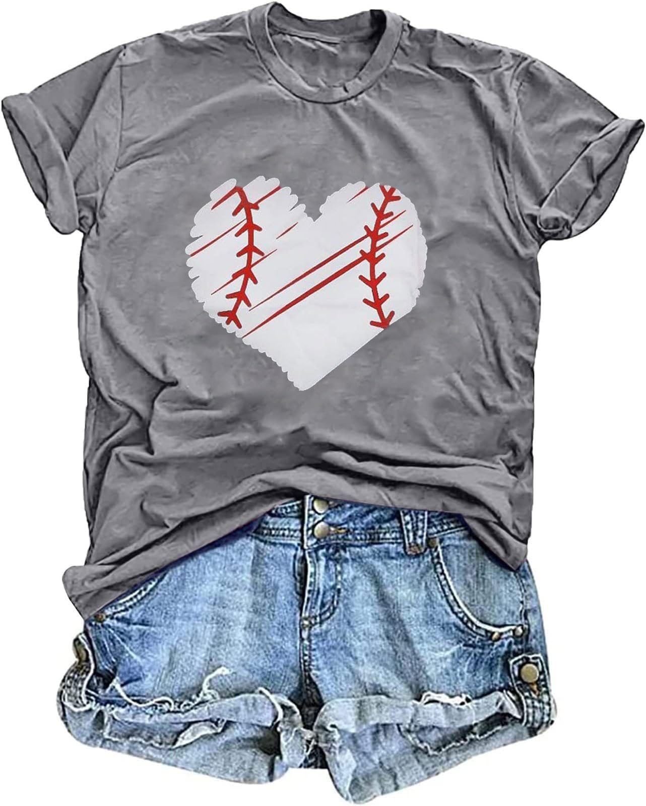 Game Day Baseball Shirt Women Cute Mom Softball T-Shirt Funny Gameday Baseball Casual Short Sleeve Tee Tops