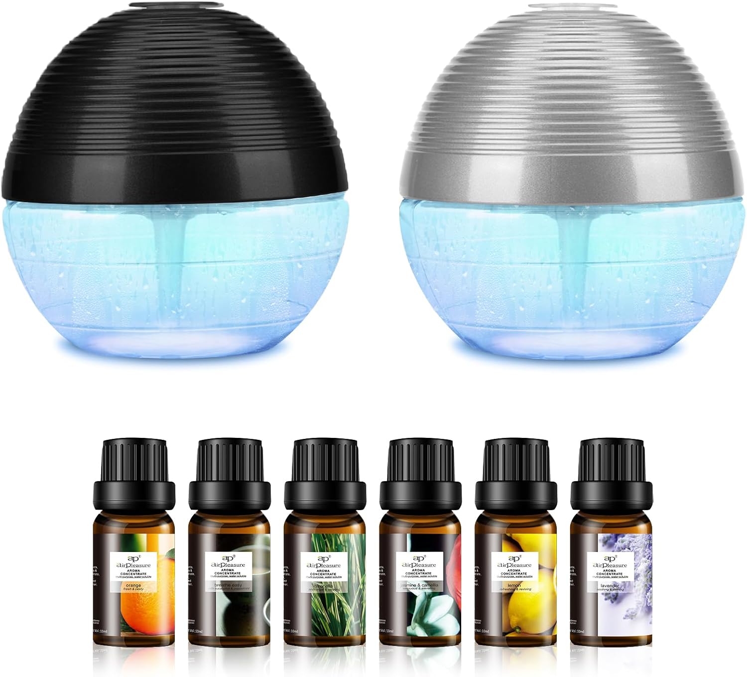 2 Units of Water-Based Air Purifier - Plus a Set of Fragrance Essential Oils