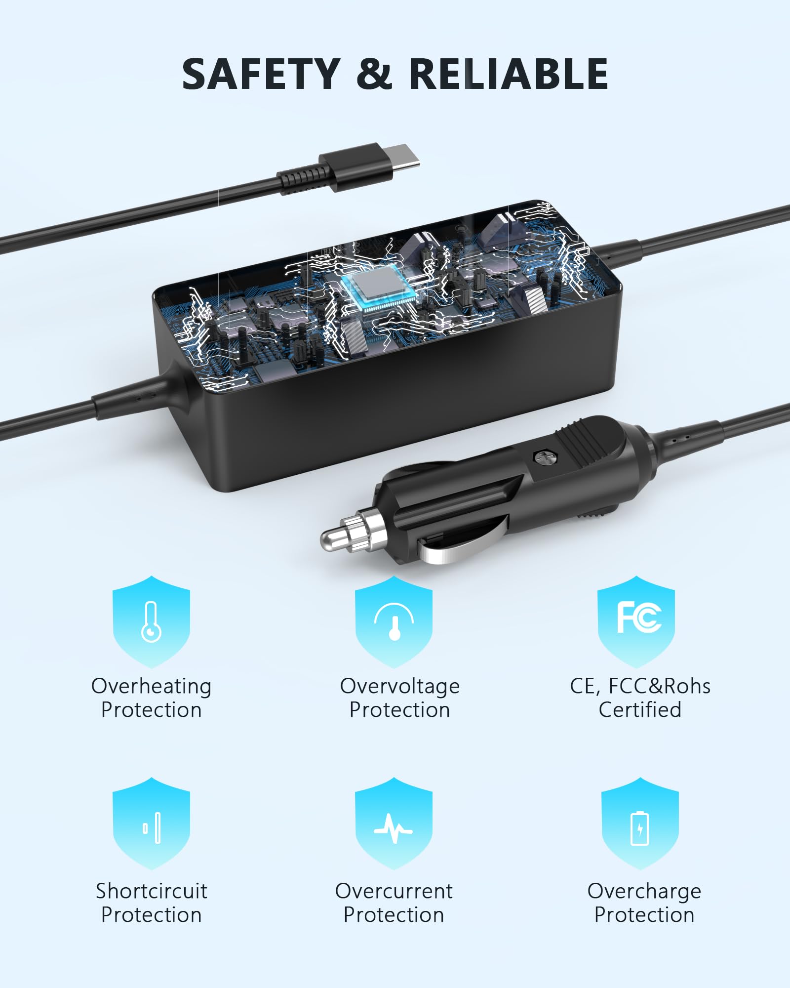 100W 90W 65W USB C Autoladegerät Kompatibel mit Dell Latitude 5420 5520 5510 7420 7410 7400 Chromebook 3100 XPS 12 13 15 9250 9350 9500 9530 Precision 5550 57 50 x 35 cm. 40 3541 3550 Laptop Auto