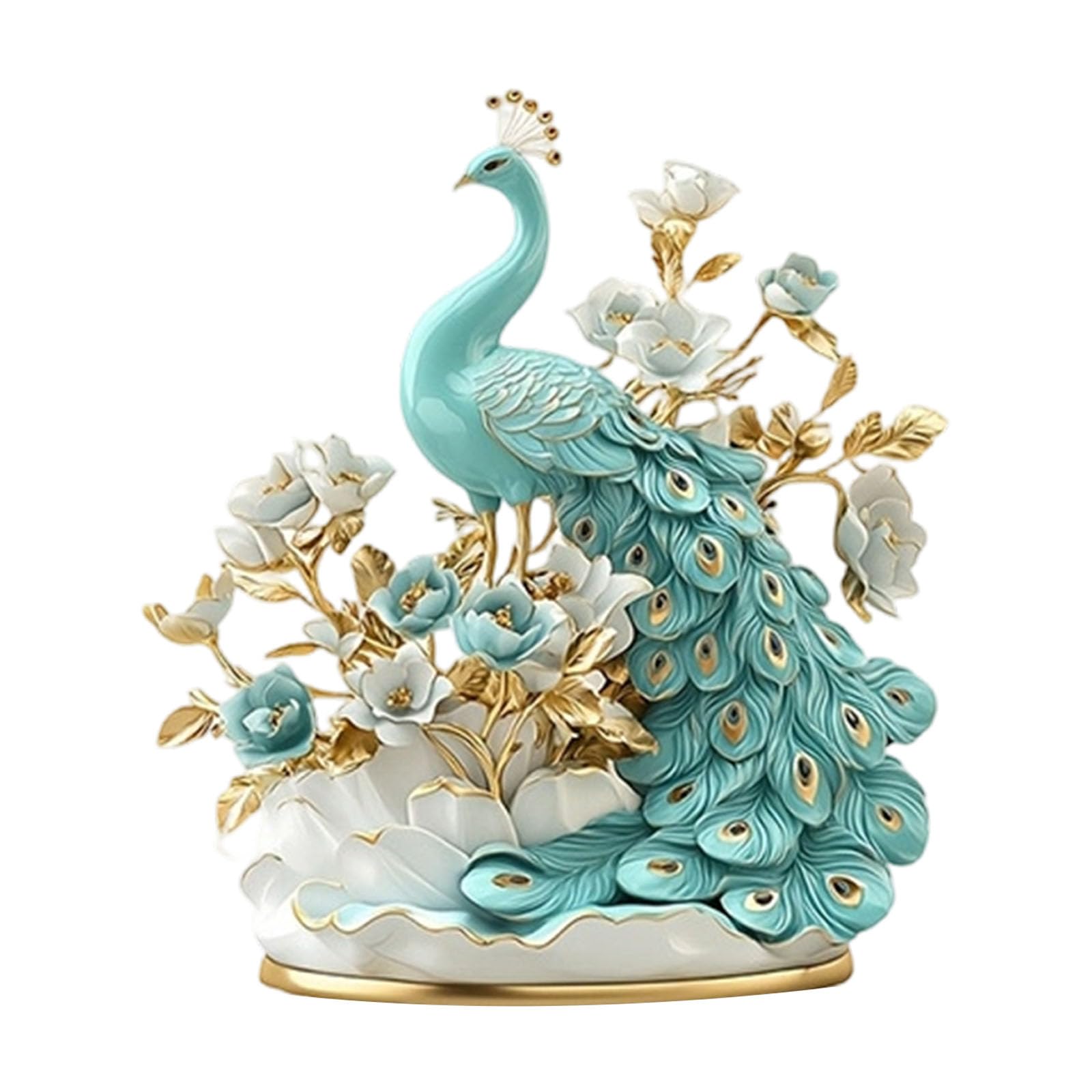 ZWWAAZHF Statues Decorative Ornaments for Living Room, Home, Decor Acrylic Peacocks Figurines Tabletop Centerpieces Animal Figurines Sculptures