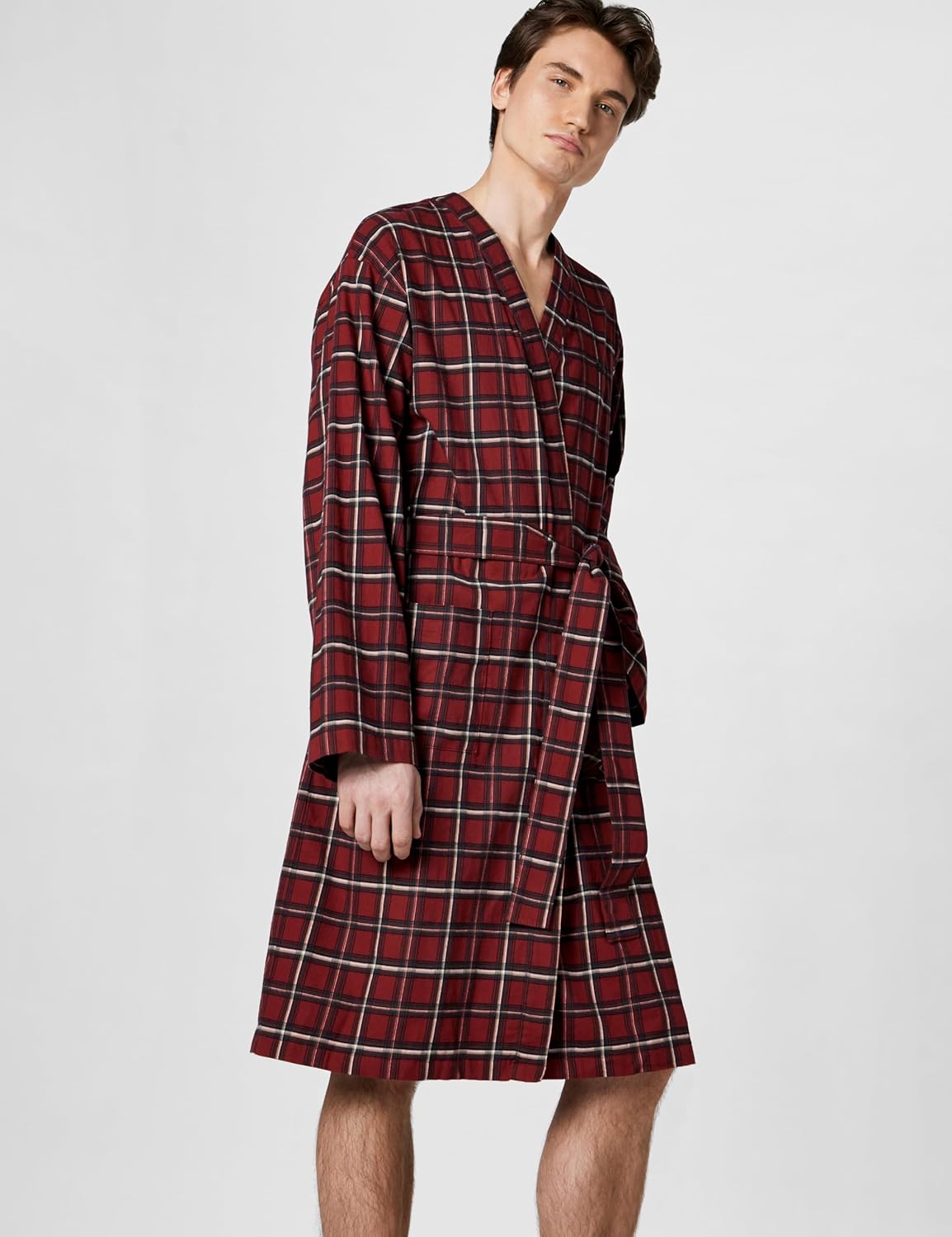 BOSS Men's Check Flannel Robe
