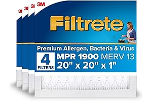 Filtrete 20x20x1 Air Filter MERV 13 MPR 1900
