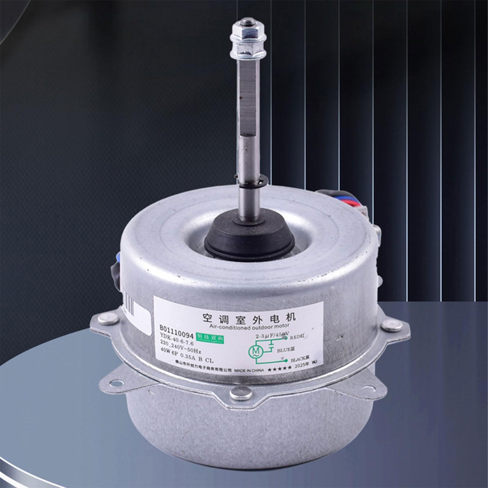 Motor externo de aire acondicionado de ruido 40-6-5/7/7 / 7 accesorios de refrigeración de ventilador de metal acondicionado