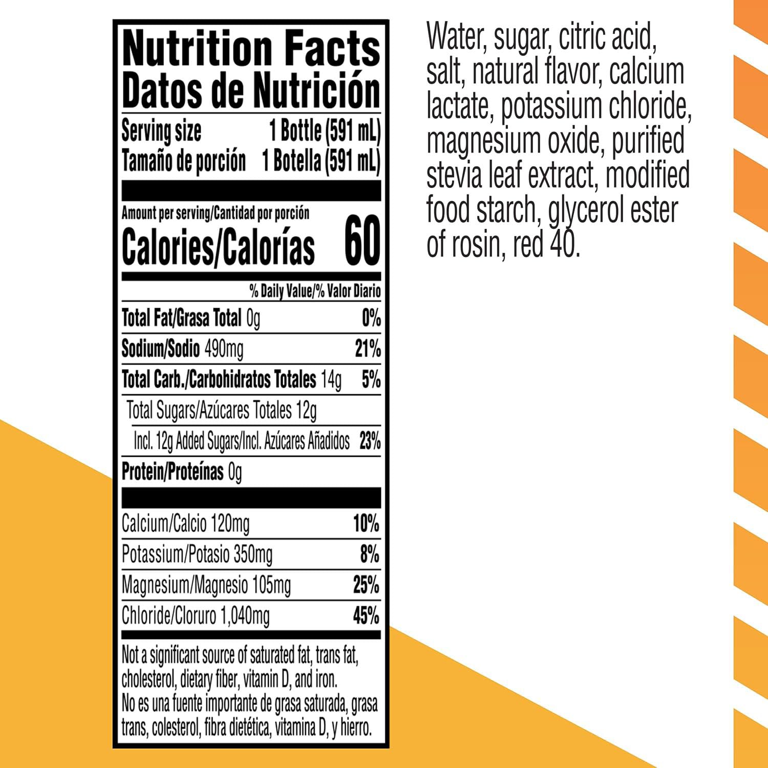 Gatorlyte Rapid Rehydration Electrolyte Drink, Watermelon, Specialized Blend of 5 Electrolytes, Lower Sugar, No Artificial Sweeteners, No Artificial Flavors, 20 fl oz Bottles (12 Pack)