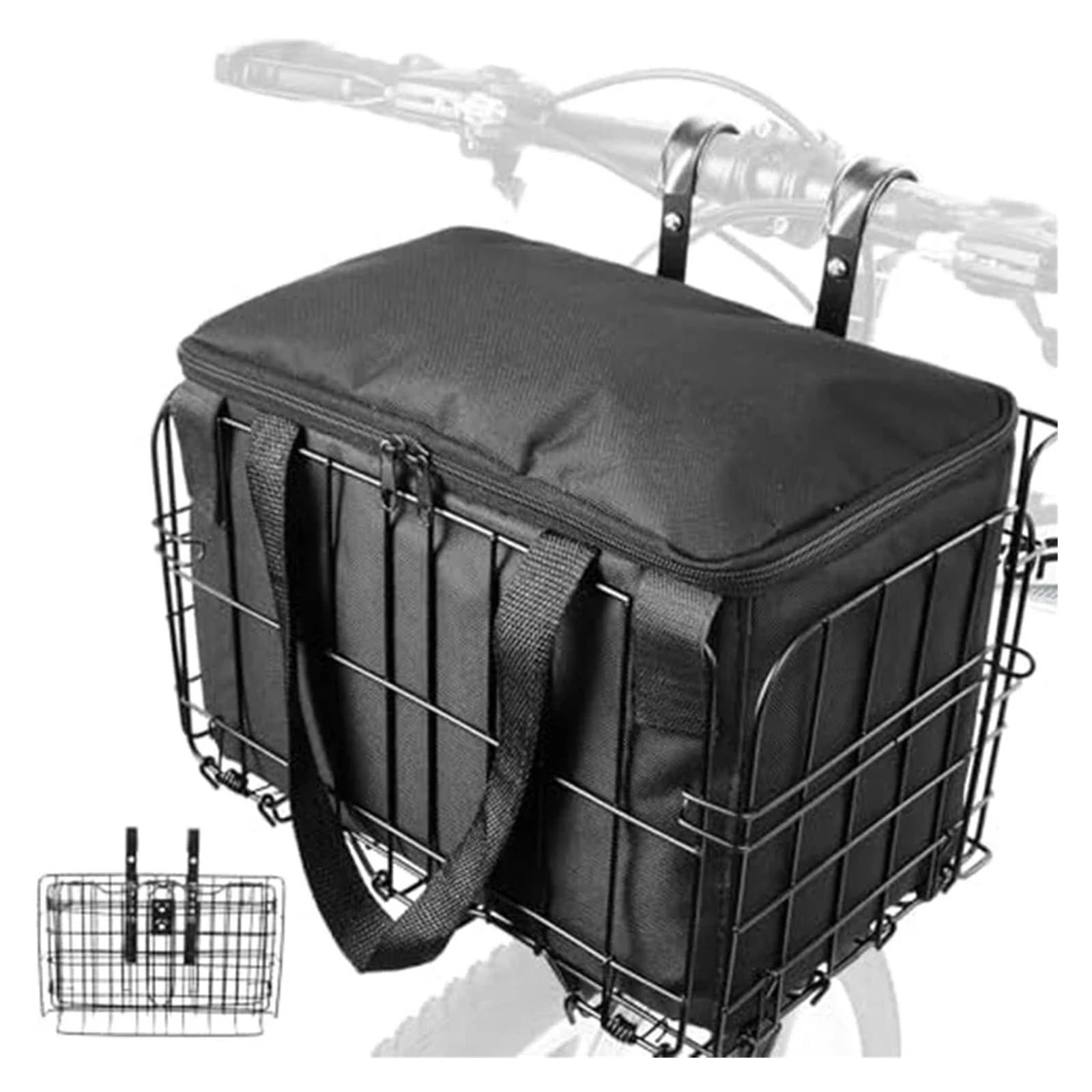 Koszyk rowerowy na rower górski, składany, wiszący, koszyk, przód i tył, przyczepkę z wyjmowaną wkładką, części rowerowe(Inner Bag Only)