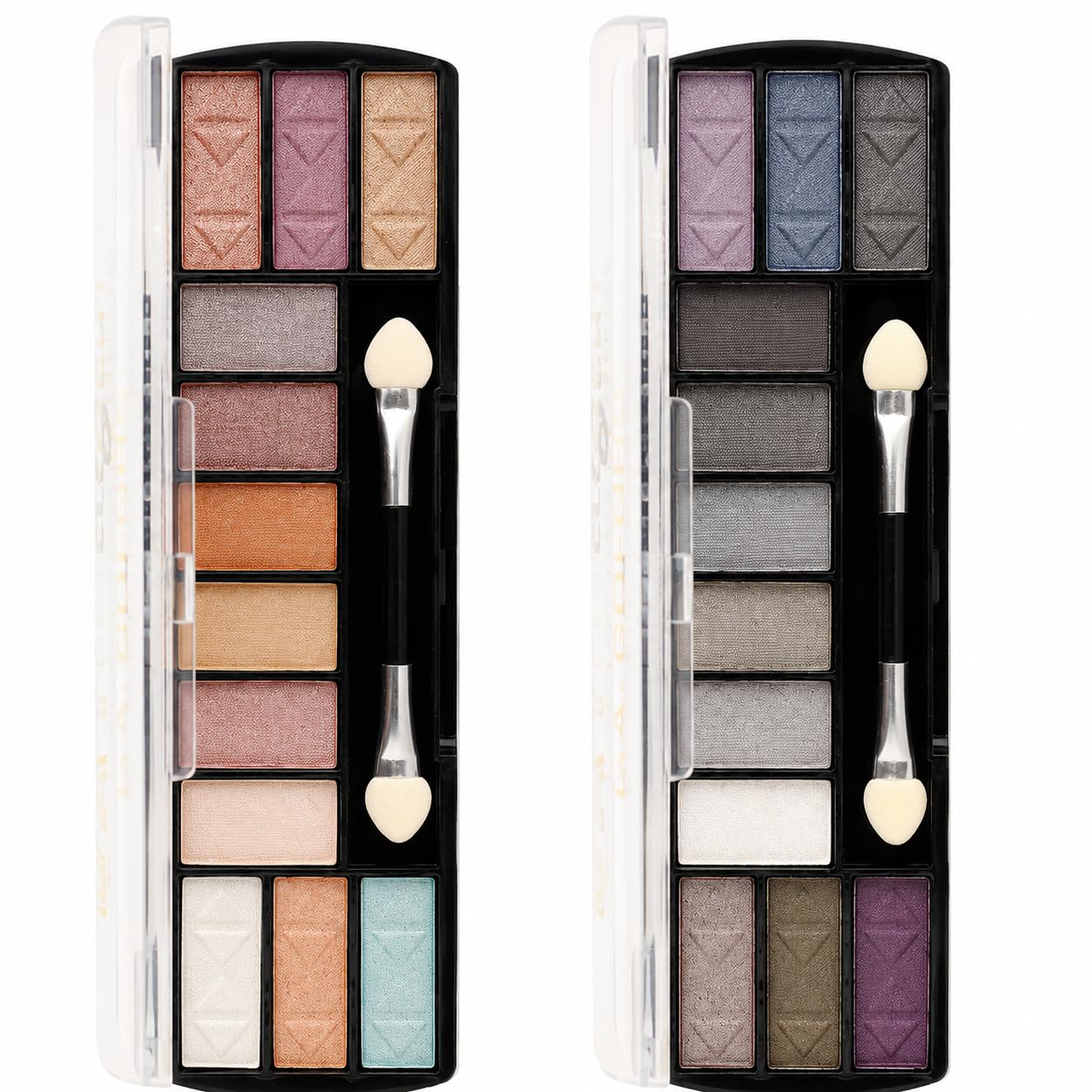 L.A. Colors Day To Night 12 Color Eyeshadow Palette Combo | Sunset + Nightfall | Long Wearing & Easily Blendable Eye Makeup Palette | Matte, Shimmer & Metallic Eyeshadow | Highly Pigmented | Pack of 2-image-31