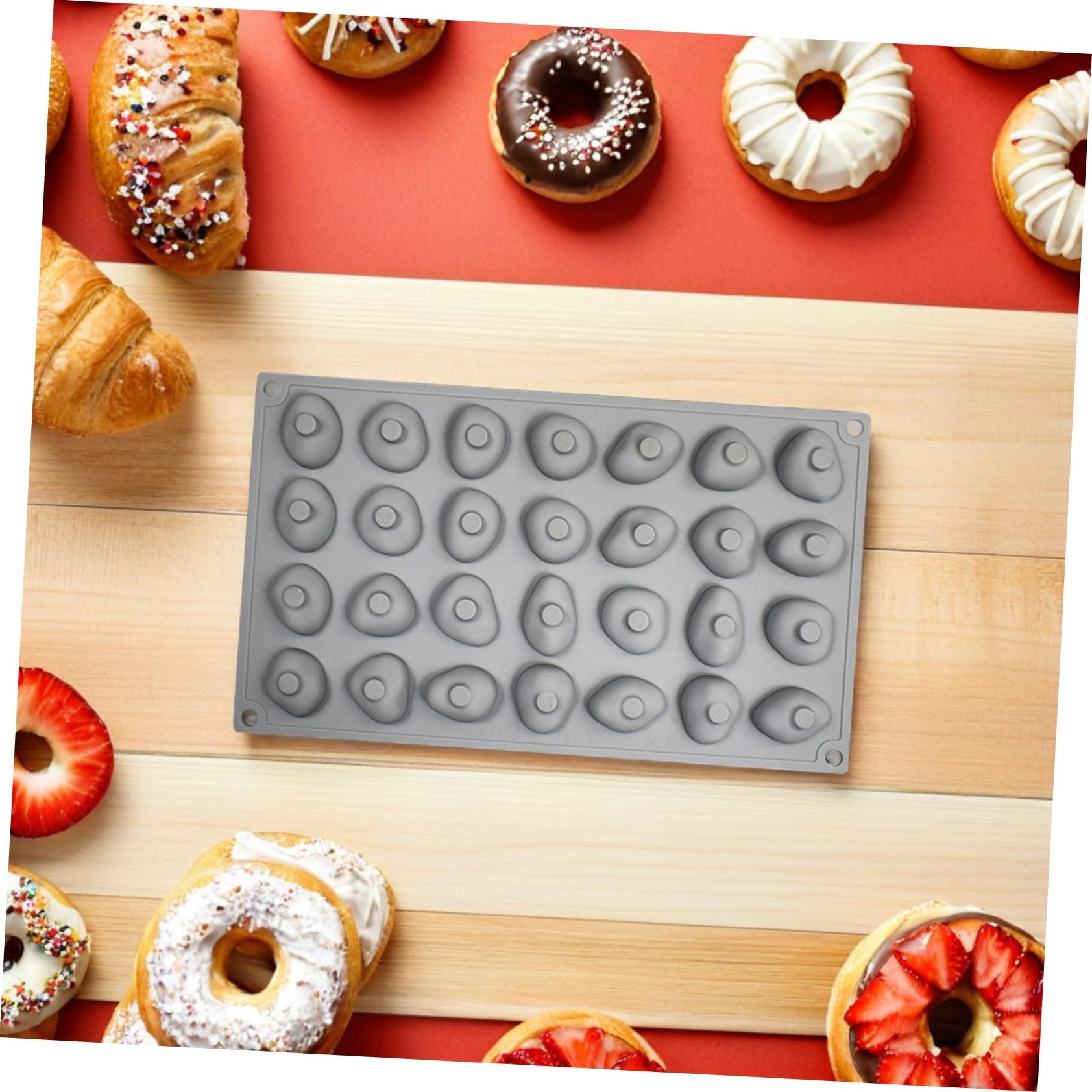2pezzi Stampo Silicone Cavità Forma Pietra per Cioccolatini Mousse Caramelle Decorazione Torte Fondente Vassoi Ghiaccio
