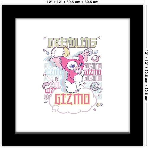 Miniatura 6 de Trends International Gallery Pops Gremlins - Arte de pared de Gizmo pastel, versión enmarcada negra, 12 x 12 pulgadas