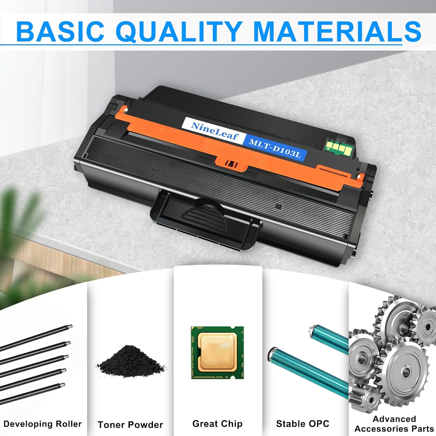 NineLeaf Compatible High Yield Toner Cartridge Replacement for MLT-D103L ML-2950ND ML-2955DW ML-2955ND SCX-4729FD SCX-4729FW Laser Printers (Black, 1 Pack)