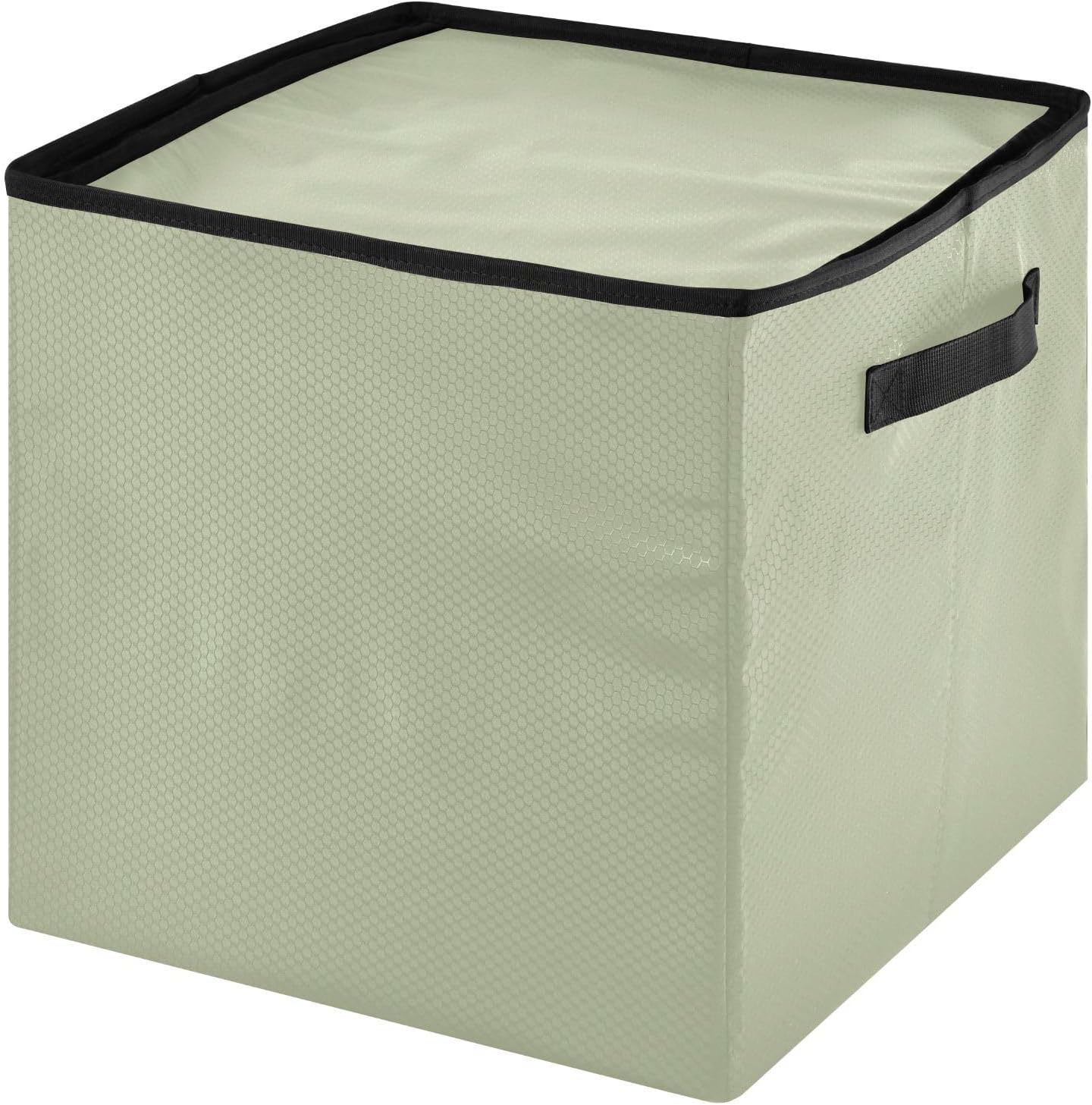 Sage Green Solid 13 Inch Christmas Ornament Storage Box with Lid - Holiday Decor Storage Containers, Stores 64 Ornaments, 3 Inch Cube Compartments