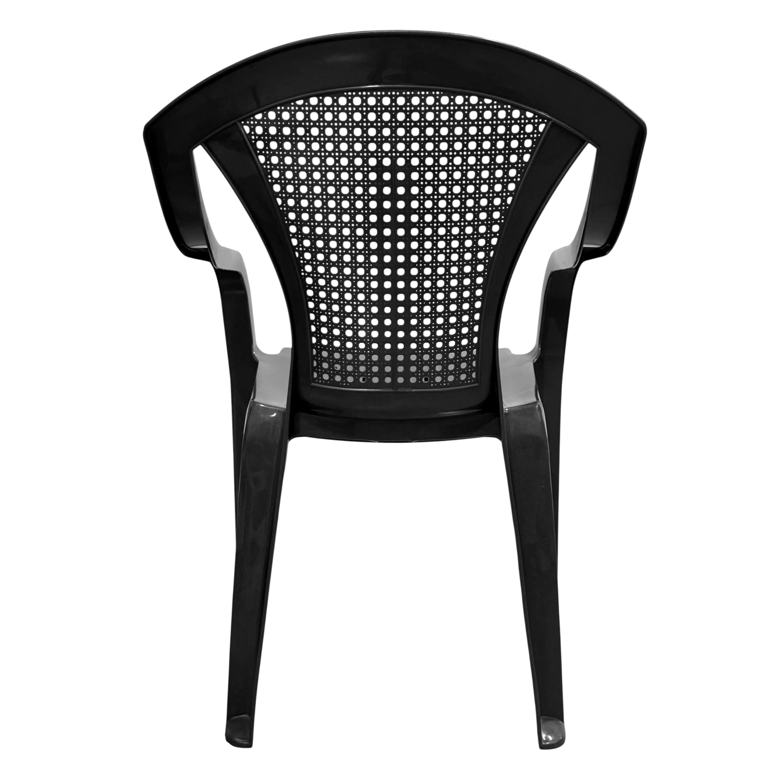 Set de Sillas Plasticas para Terraza, Jardín, Patio, Playa, Camping, Exterior, Apilables (4X Gris Antracita)