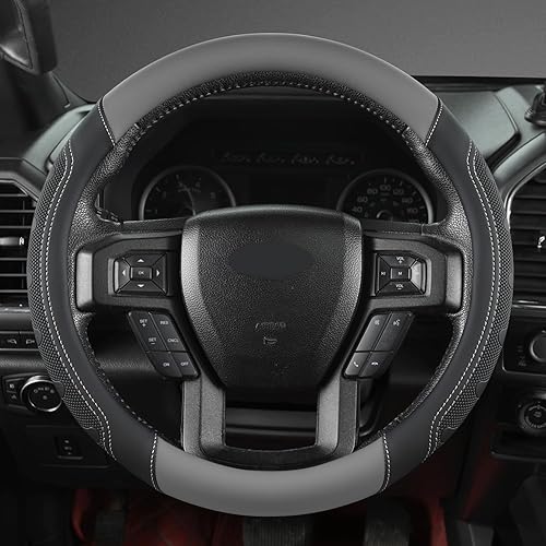 Miniatura 6 de GIANT PANDA Cubierta Del Volante Del Coche Para Ford F150 F250 F350 Expedition 15.5-16 Pulgadas - Rojo