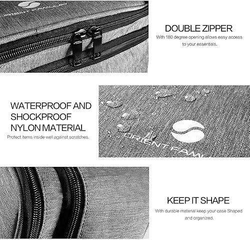 Vista 2 de ORIENT FAMULAY Organizador de viaje, bolsa impermeable para cables para accesorios electrónicos, bolsa de almacenamiento grande a prueba de golpes