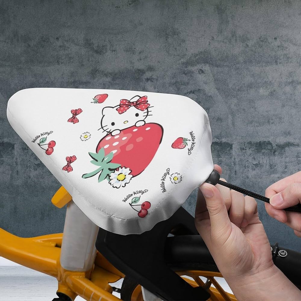 Amazon.co.jp: ハローキティ いちご 自転車 サドルカバー 撥水