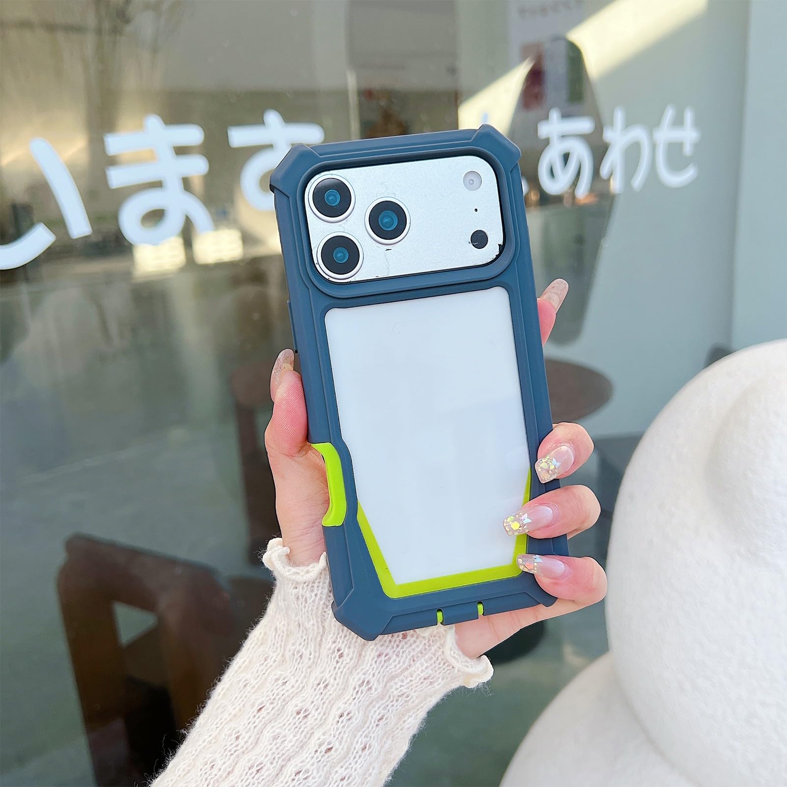 Coque rigide iPhone 15 Pro fini Garygreem transparente bumper double couche - 8