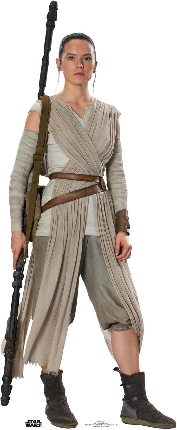 Star Cutouts Ltd Official Cutouts Star Wars Rey Daisy Ridley (SW:TFA) Lifesize Cardboard Cut, 188 x 77 x 188 cm