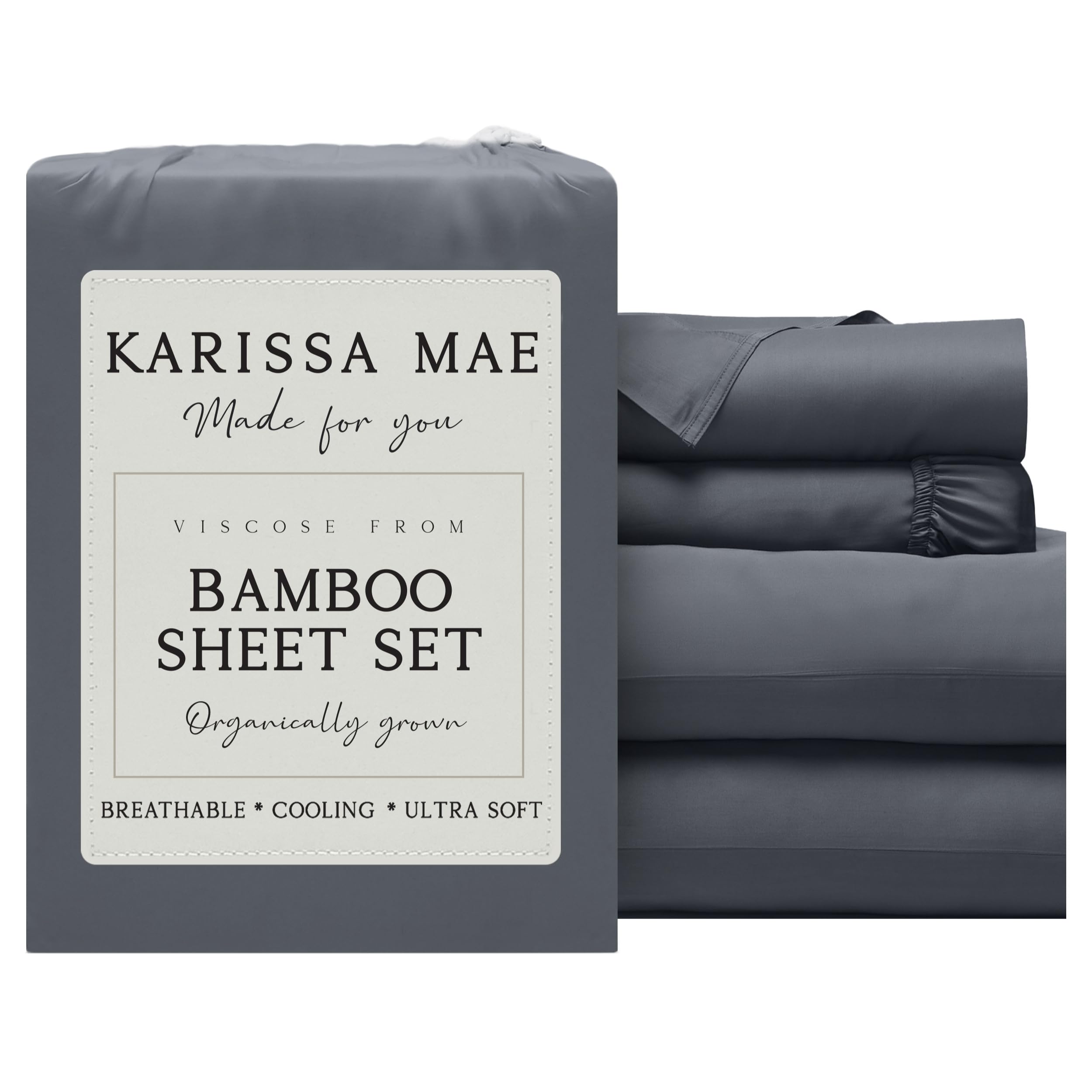 KARISSA MAE Luxury Bamboo Viscose Full Size Sheet Set