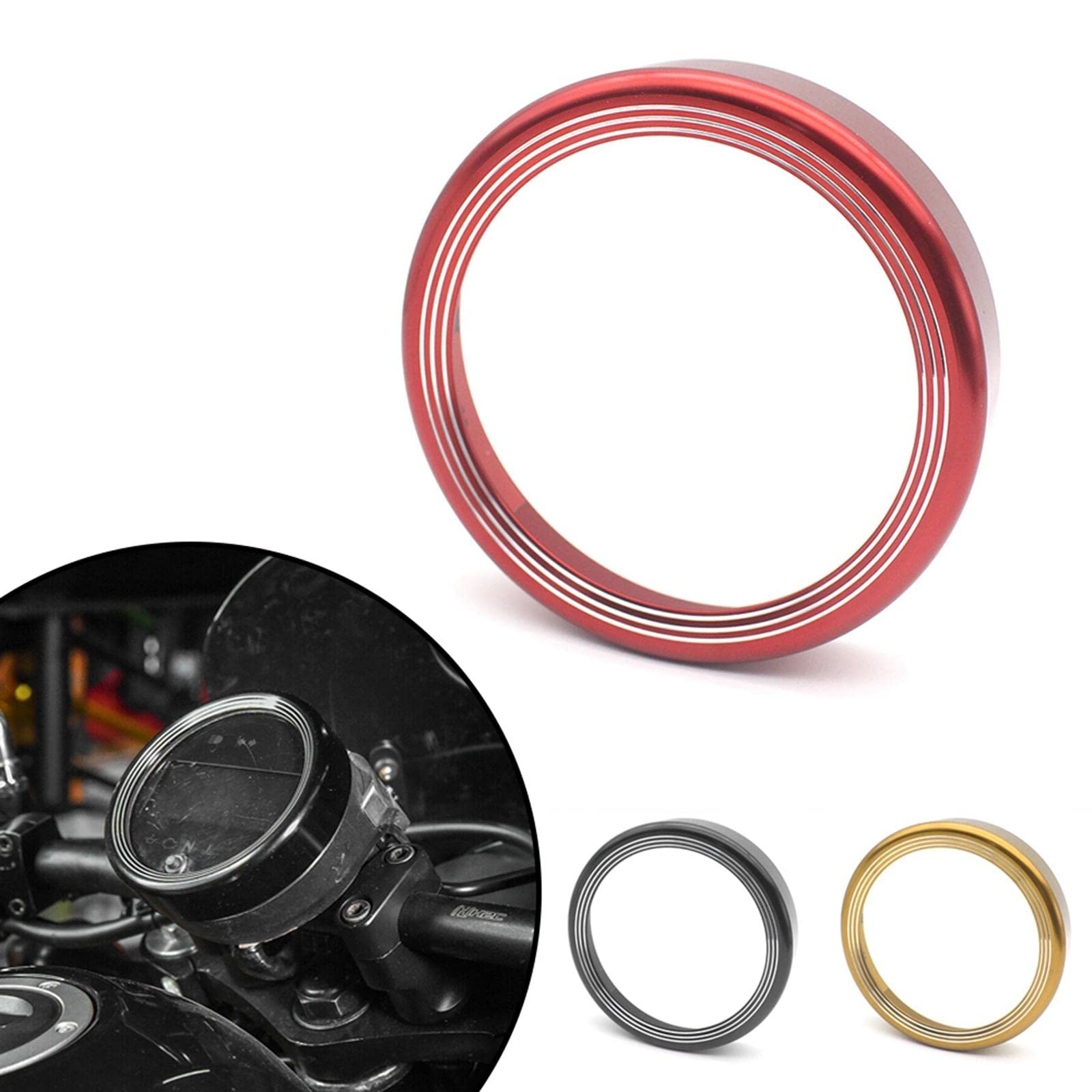 CALANDIS Speedometer Gauge Meter Ring for Honda Rebel Cmx 300 500 17-19 Black-image-45