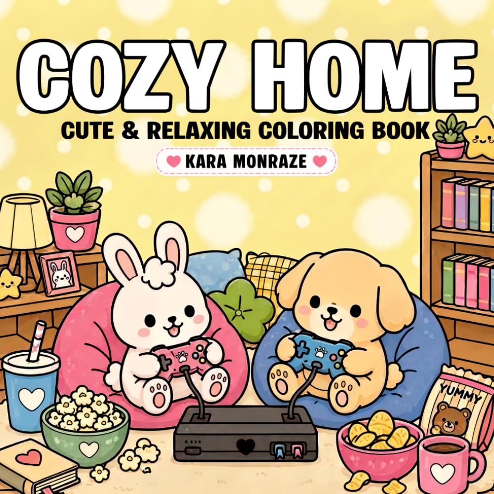 Cozy Home: 50 Bold & Easy Designs for Adults and Teens with Animals, Lifestyle Patterns, Cute Things and More!