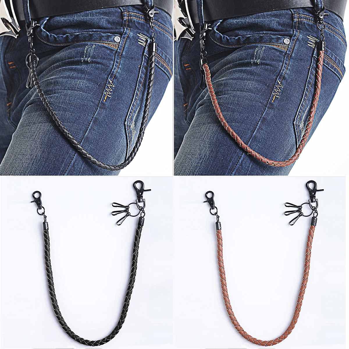 Amosfun Portemonnee ketting punkrock stijl sleutelhanger jeans ketting tas hip hop sieraden voor mannen en vrouwen 79 cm