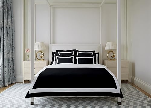 Hotel Luxury Juego de funda de edredón de 3 piezas de dos tonos - 800 hilos, 100% algodón orgánico premium, colección de ropa de cama de lujo,