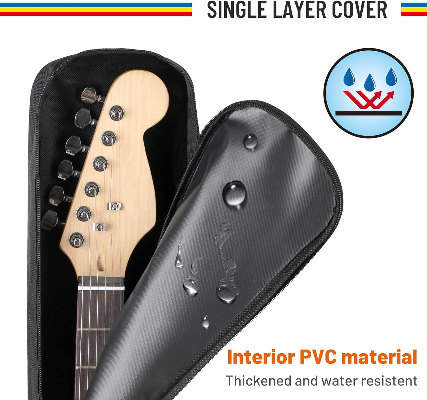 CAHAYA Guitar Bag Electric Guitar Dust Cover Dustproof Soft Guitar Cover Gig Bag for Electric Guitars No Padding CY0308 - Image 4