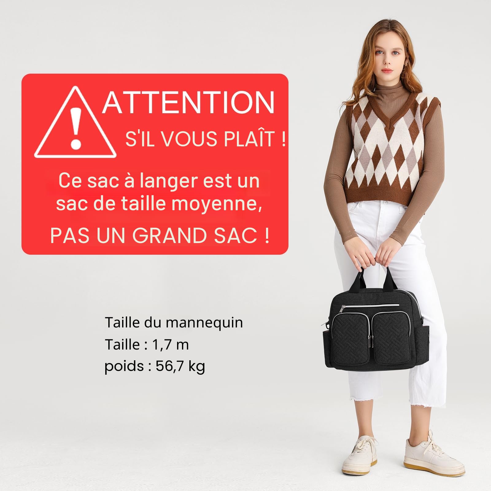Kono Sac à Langer Fourre-tout Bébé, Imperméable avec Poche Isotherme Organisatrices, Sac de Maternité Pratique pour Hôpital et Voyage Maman et Papa