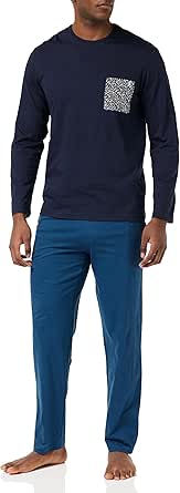Pyjama Long Jogger Homme En Velours Côtelé - Marine - Tailles S à 3XL - Certification OEKO-TEX