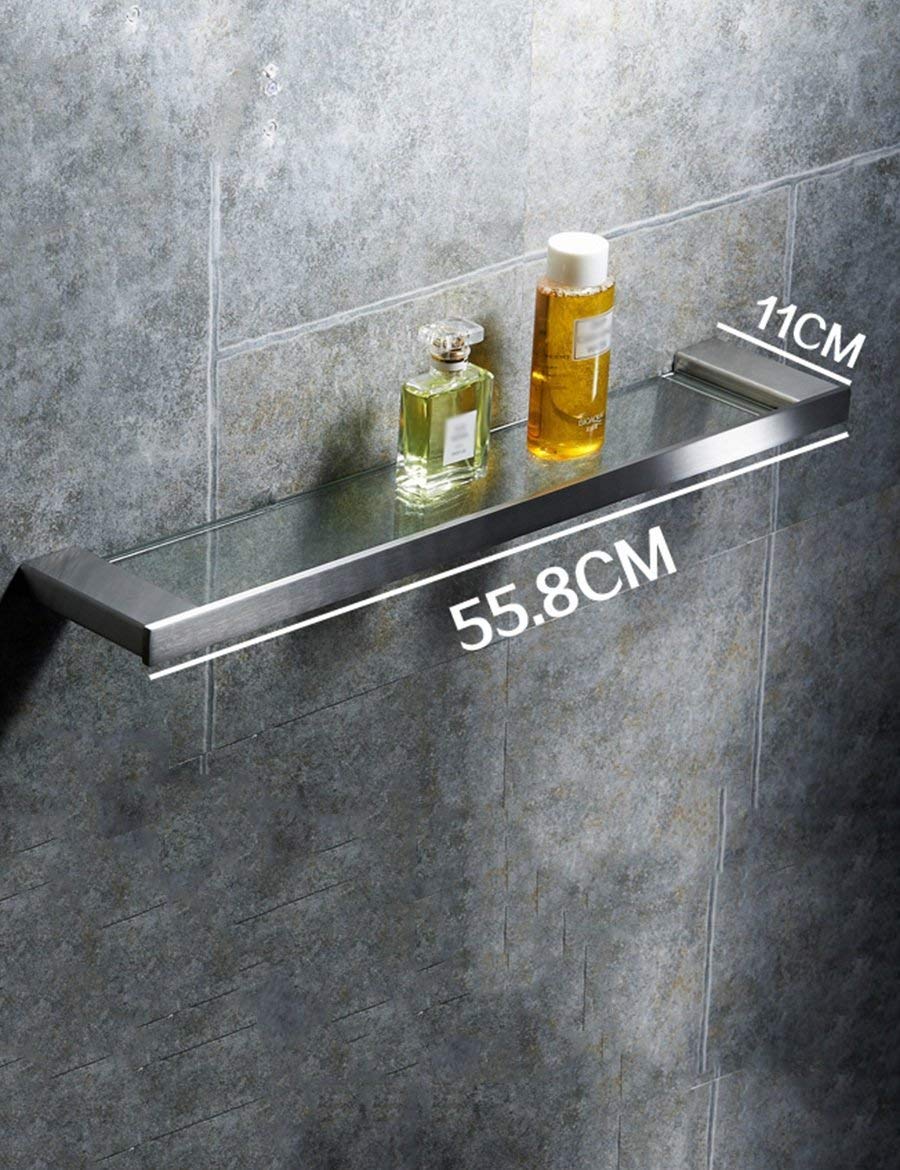 Toallero de baño GZ de acero inoxidable antióxido con estante de vidrio 3
