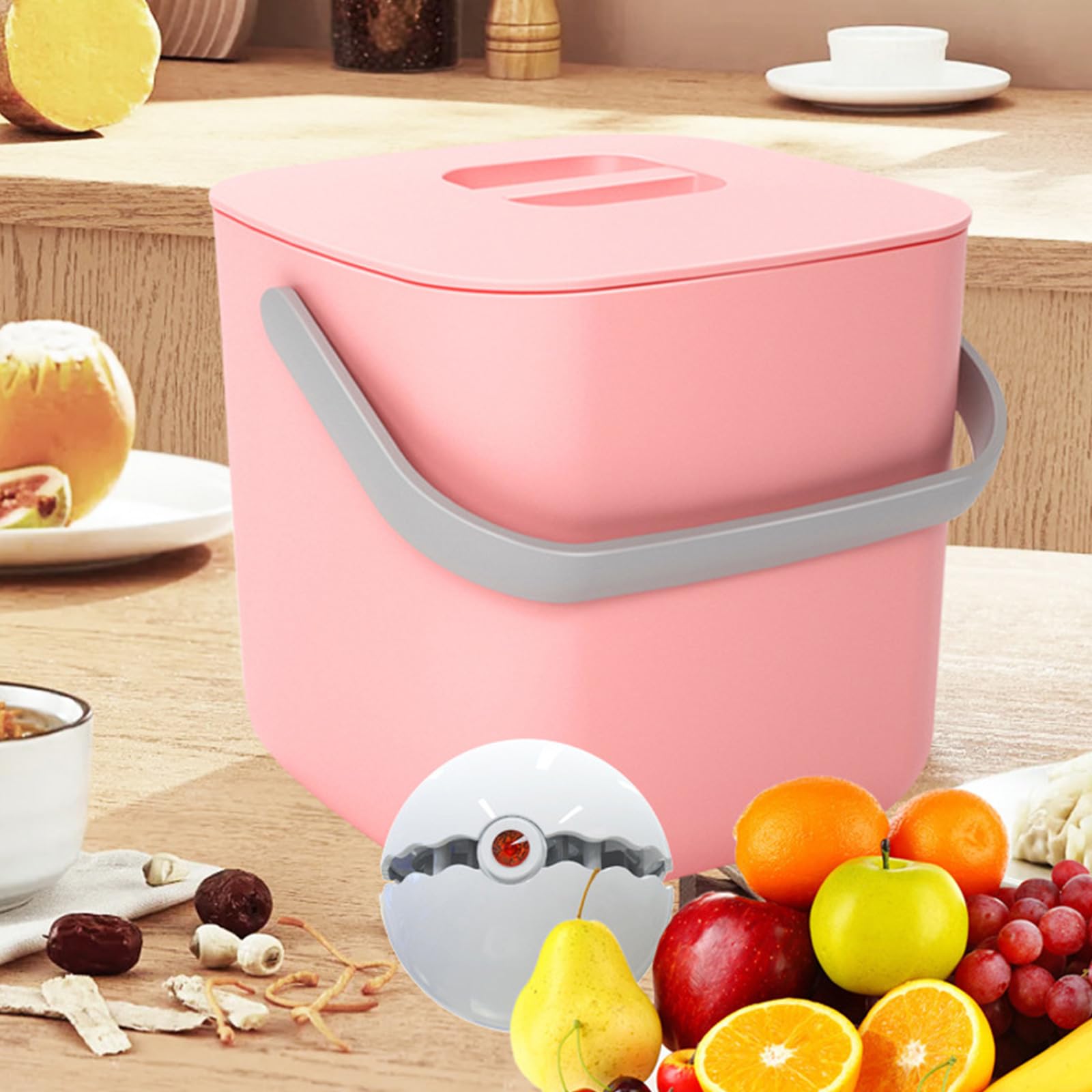 Smart - Lavadora de frutas y verduras con lavabo integrado, diseño portátil de ABS para limpieza rápida de alimentos en casa, limpiador de alimentos ABS para uso doméstico