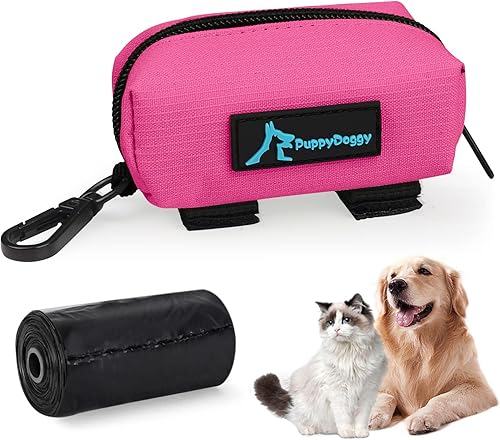 PuppyDoggy 1 paquete de soporte para bolsas de excremento para perros y gatos, dispensador de bolsas de desechos con 1 rollo de bolsas para PuppyDoggy 1 paquete de soporte para bolsas de excremento para perros y gatos, dispensador de bolsas de desechos con 1 rollo de bolsas para