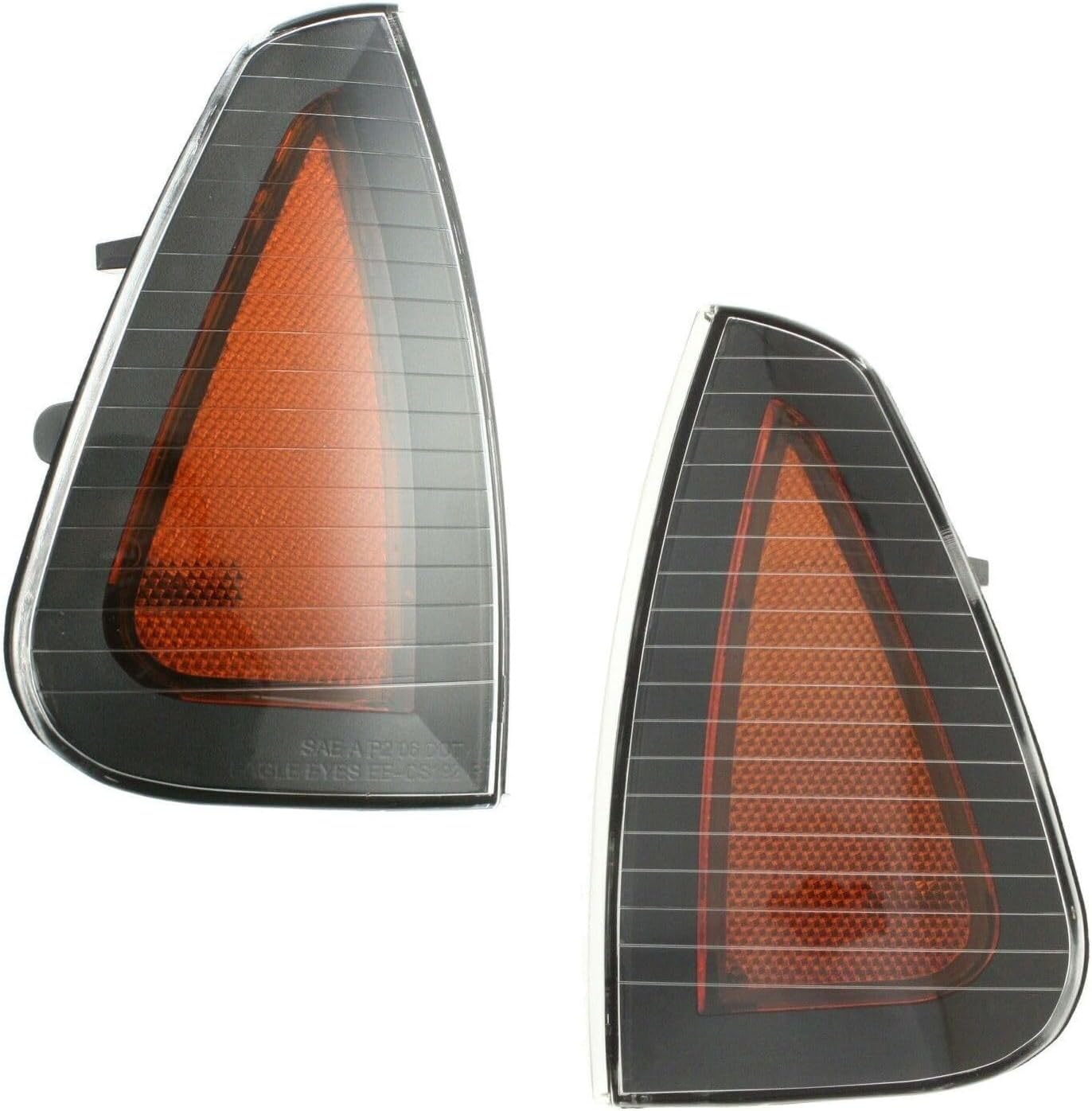 Signal Light Assembly Side Marker Parking Turn Corner Pair Set for Dodge for Charger Base 2007 & R/T/SE/SRT8/SXT 2006-2010 with Bulbs Clear & Amber Lens Left Right Front