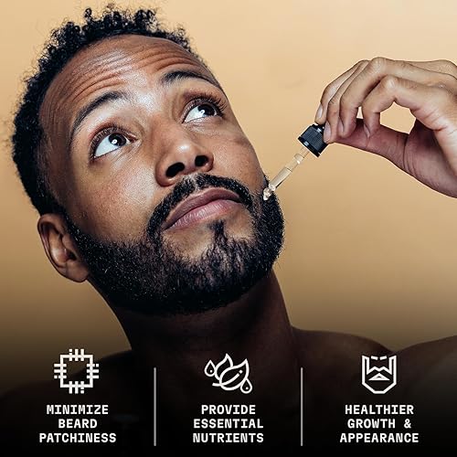 Vista 9 de Striking Viking Aceite para barba con biotina para hombres, 2 onzas líquidas, 1 paquete, sándalo, aceite espesante y acondicionador para el Sándalo