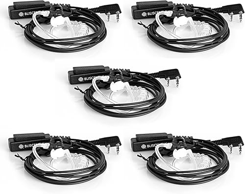 BLISCENTLY 5Pack Covert Tube Earpiece Headset Compatible with KPGTH,BF,WOUXUN PU