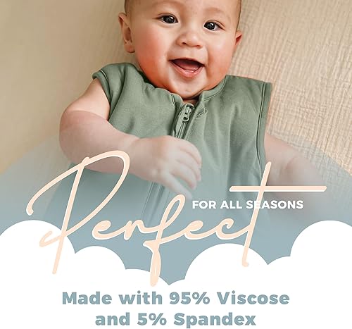 Miniatura 3 de Nyte Nyte Baby Saco de dormir de bambú verde con pies de 0 a 197ft saco de dormir para bebé con pies saco de dormir para niños pequeños para caminar