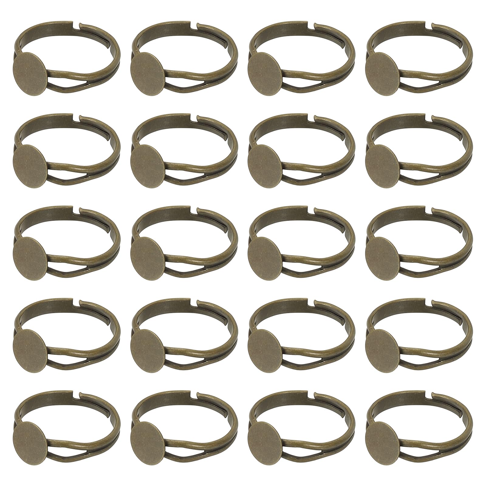 Bagues réglables 8 mm bronze PATIKIL pour réparer et créer des bijoux sans souci de taille