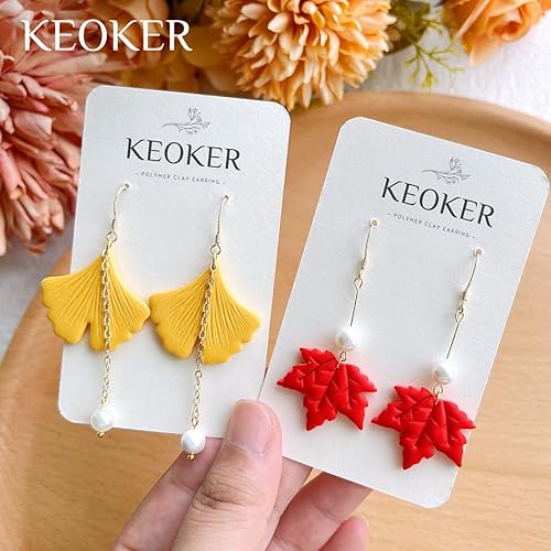 Miniatura 5 de Keoker Cortadores de arcilla polimérica para otoño, cortadores de arcilla de bellota para hacer aretes, cortadores de aretes de arcilla de otoño de